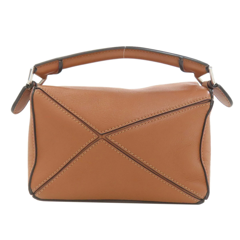 Loewe Handbag 2way Puzzle Leather Bag Calfskin Black